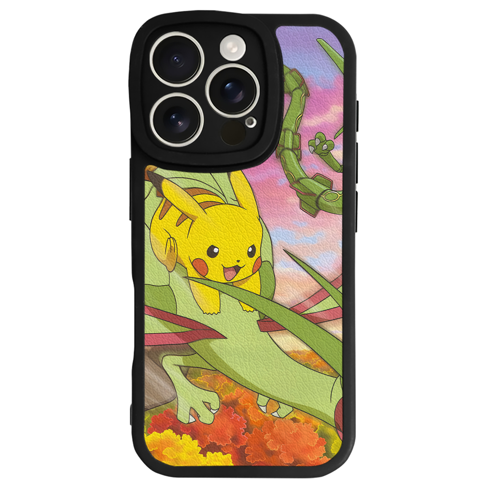 （画像用） ポケットモンスター Pokémon 【iPhone 16シリーズ対応】シリコンスマホケース（レザー調） 材質：シリコン
